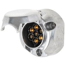 Aluminiumbasert 7-polet skjøteuttak med IP-beskyttelse for sikker utendørs bruk.