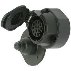 Skjøteuttak 13-pol med IP-beskyttelse, ideelt for utendørsbruk og tøffe miljøer.