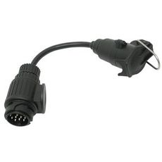 Adapter med 100 mm kabel, kobler 13-polet til 7-polet, holdbart alternativ.