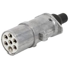 Holdbar 7-polet stikkontakt i aluminium for tungt kjøretøy og sikker tilkobling.