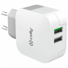 Lader for vegguttak 2x USB-A 17W 3,4 A