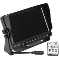 7-tommers TFT LCD-fargeskjerm med oppløsning 800 x 480 px, perfekt for kjøretøybruk.