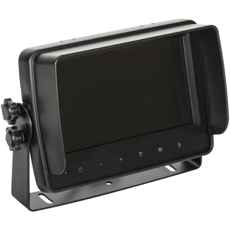 Vannbestandig 7 tommers HD-monitor, perfekt for tøffe arbeidsmiljøer innen landbruk og bygging.