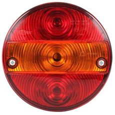 Baklys med 3 kamre, 140 mm, for økt synlighet på veien.