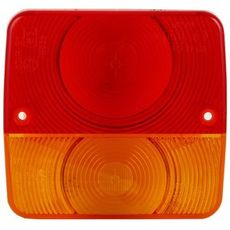 Rødt og gult Radex reservedeksel designet for best synlighet.