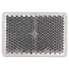 Selvheftende hvit reflektor 39X57 mm, diskret men effektiv.