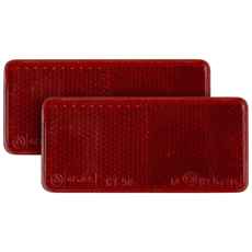 Rød selvklebende refleks, 40x90 mm, for økt sikkerhet ved nødssituasjoner.