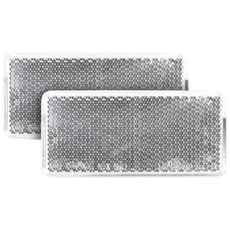 Hvit selvklebende refleks, 40x90 mm, for økt sikkerhet på mørke veier.