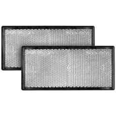 Selvklebende hvit refleks 55x105 mm, synlig i mørket, for sikkerhet og opplysning.