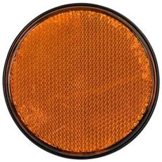 Rund gul reflektor på 84 mm for bedre synlighet og sikkerhet.