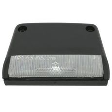 Skiltlykt 90x40x45 mm i svart, designet for holdbarhet og synlighet.