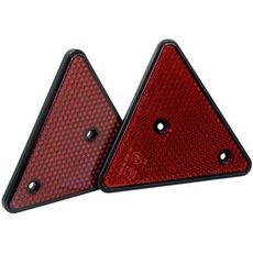 Sett med to trekantede reflektorer for økt sikkerhet ved veitransport.