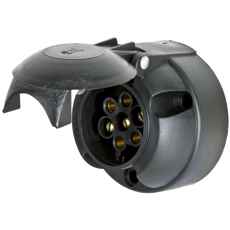 Plastisk 7-polet skjøteutgang, egnet for bruk i tørre miljøer.