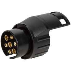 Kompakt 7/13-poladapter, lett å montere og bruke.