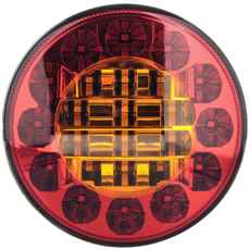 Rundt LED baklys 10-30V, perfekt for parkering, brems og blinklys bruk.