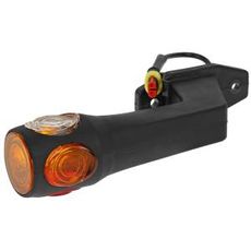 Høyre posisjonslys i rød, hvit og oransje fargekombinasjon.