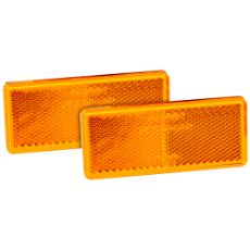 2 stk selvklebende gule reflekser 96X42 mm, forbedrer synlighet enkelt.