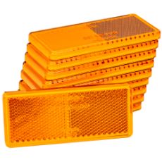 Selvklebende gule reflekser 96X42 mm, 10 stk, for enkel installasjon og sikkerhet.
