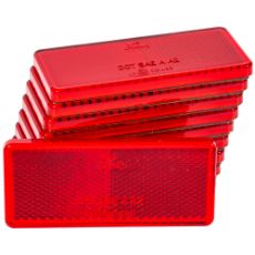 Selvklebende røde reflekser 96X42 mm, 10 stk, for rask og enkel installasjon.