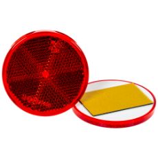 Rød refleks 61 mm, selvklebende, pakke med 2 stykker for sikkerhet.