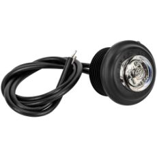 Rundt hvitt LED posisjonslys 12-24V, for økt synlighet og sikkerhet.