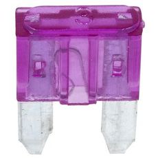 Mini sikring 3A i fiolett, 10 stykker i en pakke.