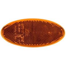 Oval gul reflektor Talmu som øker synlighet og sikkerhet.