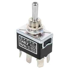 Vippestrømbryter On/Off/On med to linjer for effektiv kontroll.