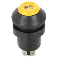 Trykknapp for parkeringslys, viktig for synlighet og sikkerhet.