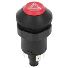 Trykknapp for varselblinklys, vital for sikkerhet på veier.