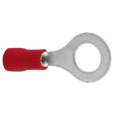 Rød kabelring 6Mm, 100-pack, perfekt for organisert installasjon.