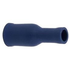 Blå rørformet kabelsko, 5,0 mm, pakke med 10 stykker.