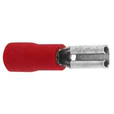 Flatstifthylse Hunn 2,8 Rød, 100 stykker for stabile og sikre forbindelser.