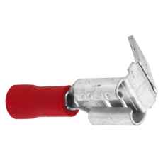 Dobbel flatstift hunn 6,5/6,3 rød, pakke med 100 stykker for ulike elektriske installasjoner.