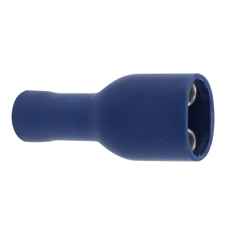 6,5 mm blå isolert flatstifthylse hunn, 100 stykker for profesjonell bruk.