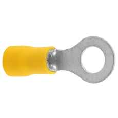 Gul ringkabelsko 6Mm, pakke med 100 stykker for omfattende elektriske prosjekter.