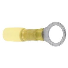 Gule vanntette kabelsko, 10 stykker 10 mm, perfekt for beskyttede elektriske koblinger.