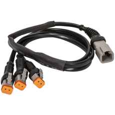 Forgreningskabel DTP med tre kontakter for komplekse systemer.