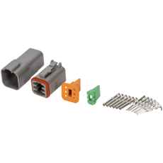 6-Pin kontakt fra Deutsch for komplekse elektriske installasjoner.