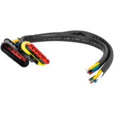 6-polet Amp Superseal kontakt med kabel hunn+hann, designet for maksimal holdbarhet og sikkerhet.