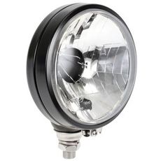 Rund lyskaster H4 161mm med metallbunn, ideell for landbruksmaskiner.