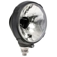 H4 rund lyskaster 161mm med plastbunn, perfekt for belysning i felt.