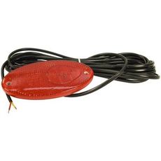 Oval rød LED posisjonslys for 12V, ideell lengde på 5 meter.