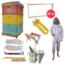 Startpakke for birøkt med plastbikube, perfekt for nybegynnere og erfarne birøktere.