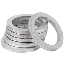 Sett med 6 stykker spillrørsringer i aluminium, dimensjon 8X11X1, perfekt for reparasjoner.