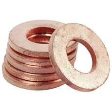 Sprederringer i kobber, 10x20x2 mm, pakke med 6 stykker.