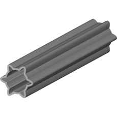 Herdet ytre profilerør Stjerne V10, mål 71,5x57,5x5mm, perfekt for kraftige og stabile konstruksjoner.