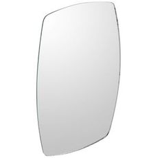 Stort konvekst speilglass 160x254 mm, perfekt for landbruksmaskiner og lastebiler.