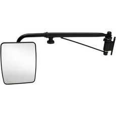 Teleskopisk venstre speil, justerbar for optimal trafikkovervåking.