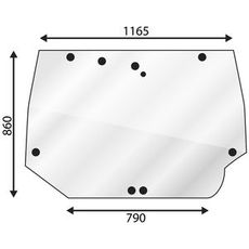 Bakrute øvre for Case IH, gir overlegen sikt og beskyttelse.